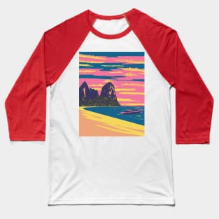 Railay or Rai Leh Beach Between Krabi and Ao Nang in Thailand WPA Art Deco Poster Baseball T-Shirt